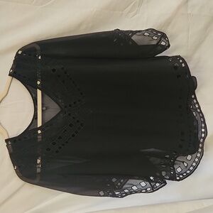 White House Black Market Medium Black Two Piece Top